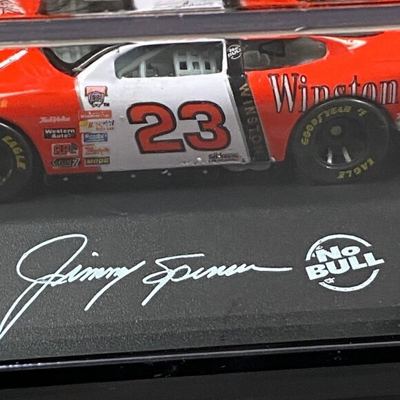 Vintage Jimmy Spencer Winston #23 Ford Taurus No Bull Nascar Car Display Case - Picture 3 of 12
